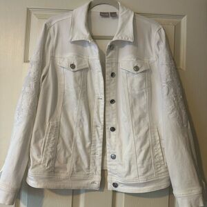 Chico's White Jean Jacket